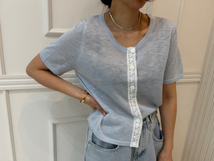 Pearls room - Korean Women Fashion - #momslook - Nana Lace Cardigaan - 4