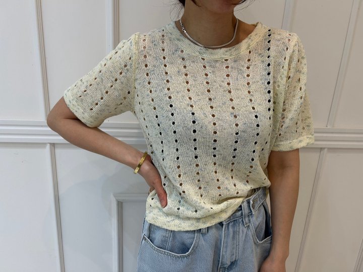 Pearls room - Korean Women Fashion - #momslook - Bocasi Back Button Knit Top