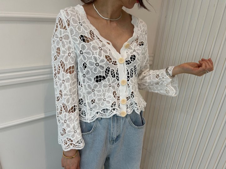 Pearls room - Korean Women Fashion - #momslook - Knitting Cardigan - 7
