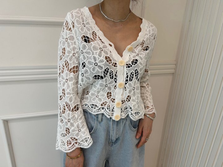 Pearls room - Korean Women Fashion - #momslook - Knitting Cardigan - 9