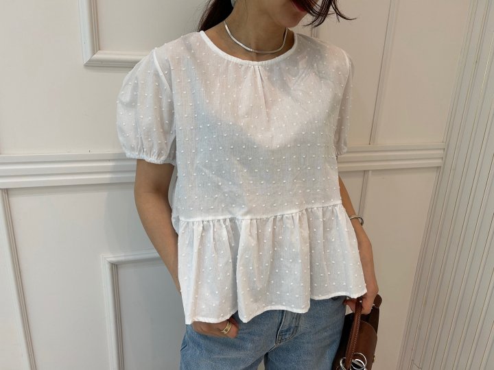 Pearls room - Korean Women Fashion - #momslook - Snow Flower Blouse with Hairband - 6