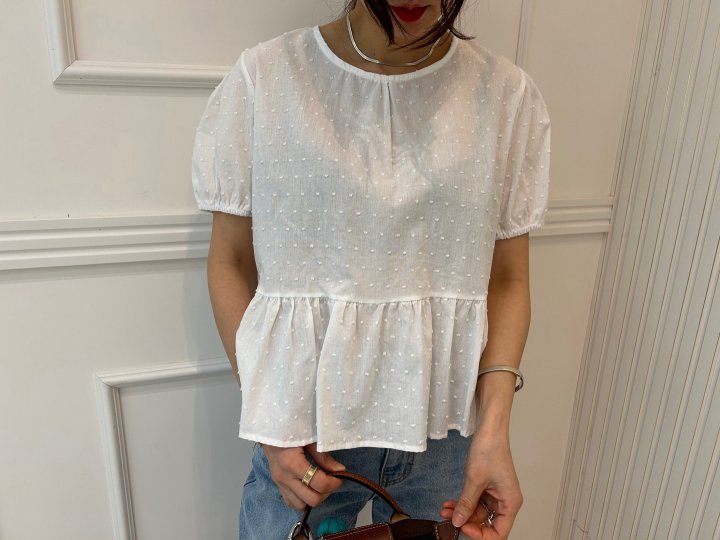 Pearls room - Korean Women Fashion - #momslook - Snow Flower Blouse with Hairband - 8