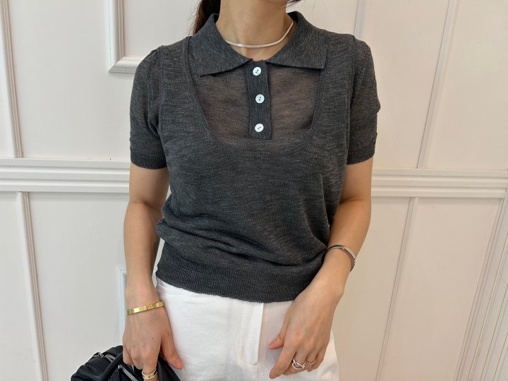 Pearls room - Korean Women Fashion - #momslook - Linen Collar Vest Set - 10