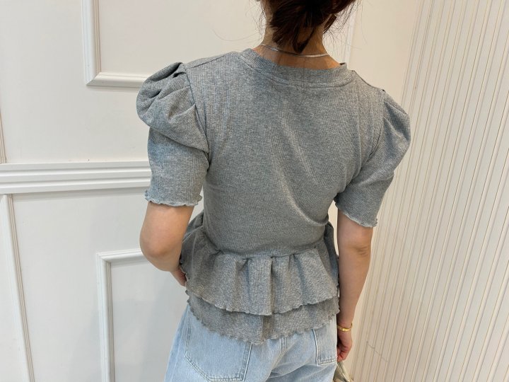 Pearls room - Korean Women Fashion - #pursuepretty - Cancan Rib Tee - 11