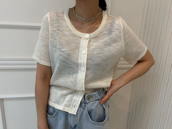 Pearls room - Korean Women Fashion - #restrostyle - Nana Lace Cardigaan - 10