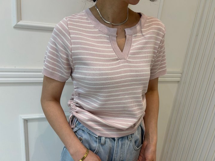 Pearls room - Korean Women Fashion - #romanticstyle - String Knit Top - 10