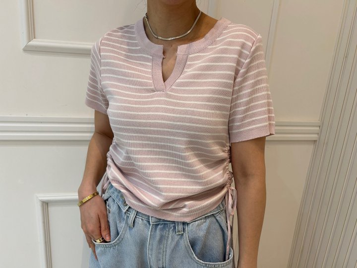 Pearls room - Korean Women Fashion - #shopsmall - String Knit Top - 11