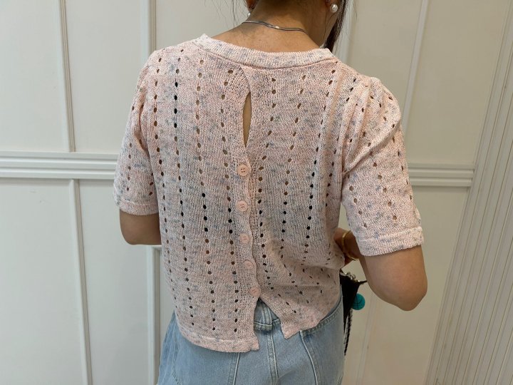 Pearls room - Korean Women Fashion - #shopsmall - Bocasi Back Button Knit Top - 9