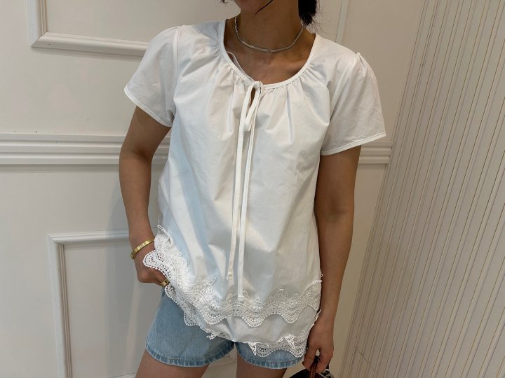 Pearls room - Korean Women Fashion - #vintageinspired - Double Lace Blouse - 8