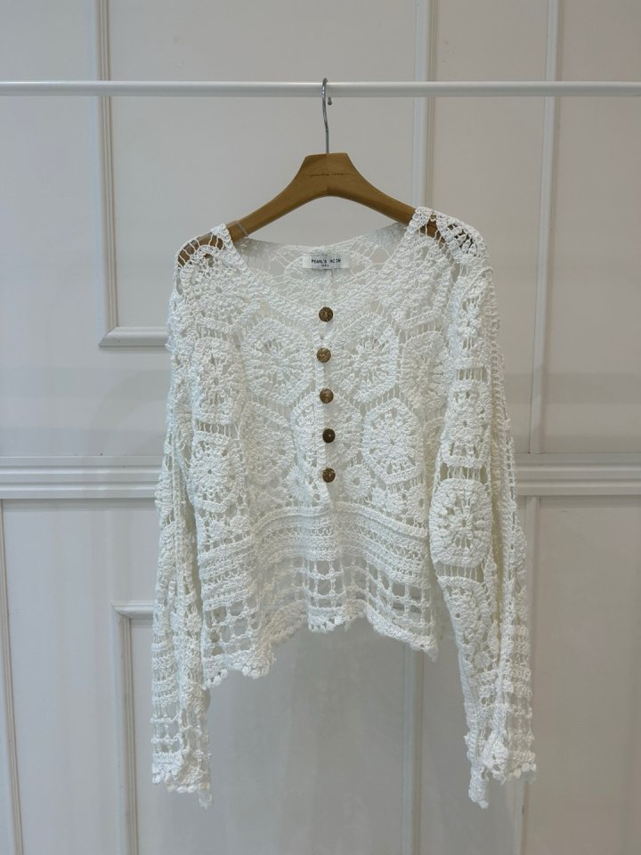Pearls room - Korean Women Fashion - #vintagekidsstyle - Knit Button Cardigan - 6