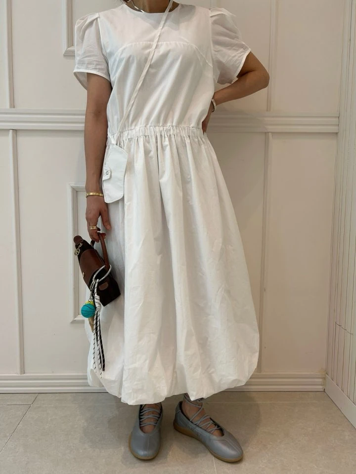 Pearls room - Korean Women Fashion - #vintagekidsstyle - Balloon One-piece - 3