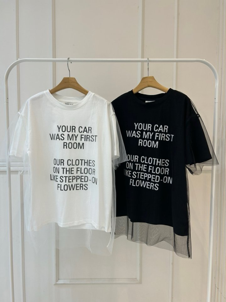 Pearls room - Korean Women Fashion - #womensfashion - Double Mesh Tee - 10