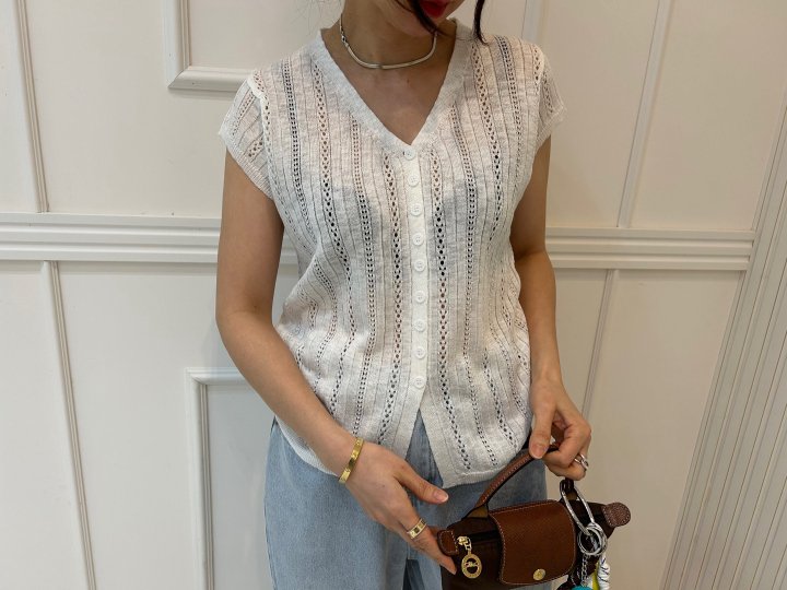 Pearls room - Korean Women Fashion - #womensfashion - Scaci Cap Knit Cardigan - 5