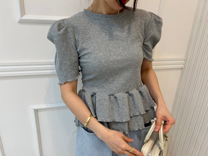 Pearls room - Korean Women Fashion - #womensfashion - Cancan Rib Tee - 8