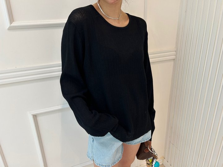 Pearls room - Korean Women Fashion - #womensfashion - Back Button Knit Top - 10