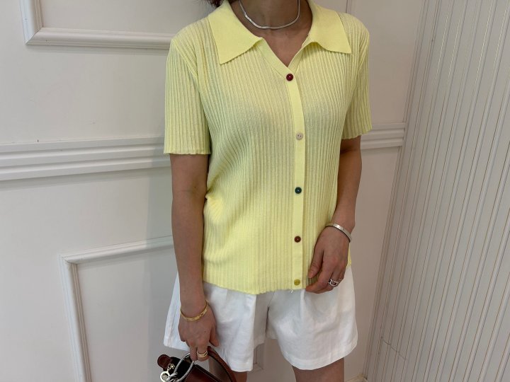 Pearls room - Korean Women Fashion - #momslook - V Collar Knit Cardigan - 4