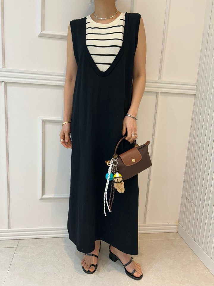 Pearls room - Korean Women Fashion - #womensfashion - Colored Knit One-piece - 11