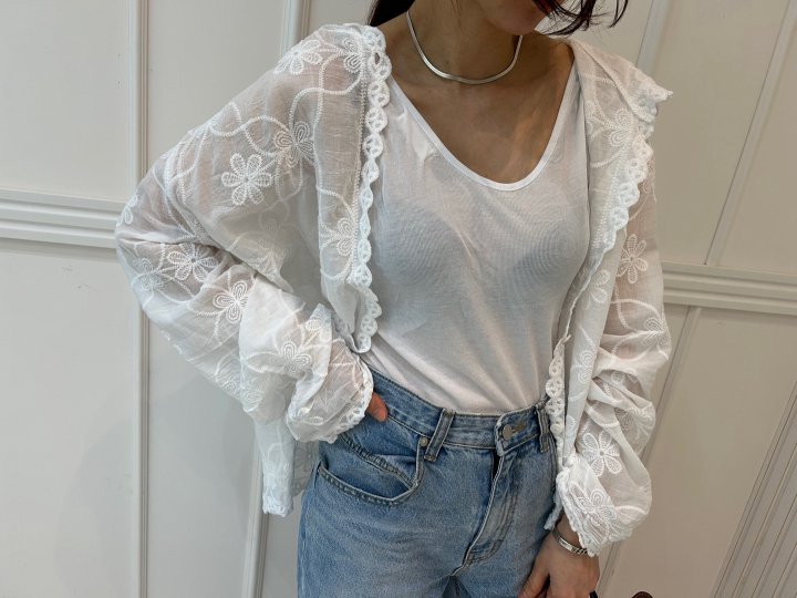 Pearls room - Korean Women Fashion - #momslook - Lace Hood Cardigan - 4