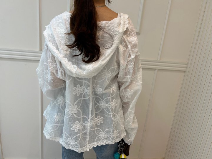 Pearls room - Korean Women Fashion - #womensfashion - Lace Hood Cardigan - 6