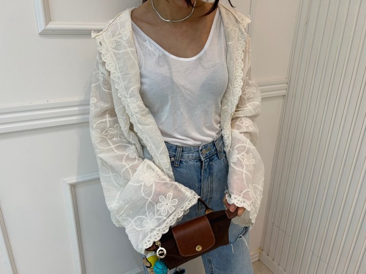 Pearls room - Korean Women Fashion - #womensfashion - Lace Hood Cardigan - 8