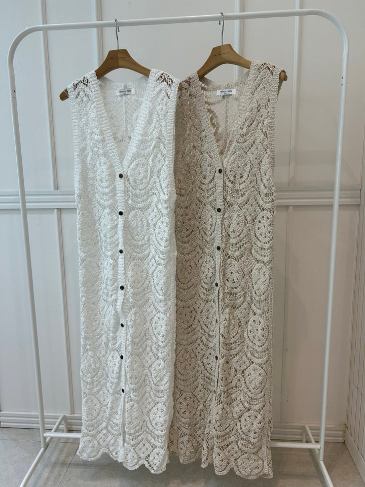 Pearls room - Korean Women Fashion - #womensfashion - Knit Sleeveless Long One-piece - 10