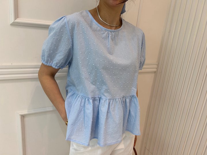 Pearls room - Korean Women Fashion - #womensfashion - Snow Flower Blouse with Hairband - 3