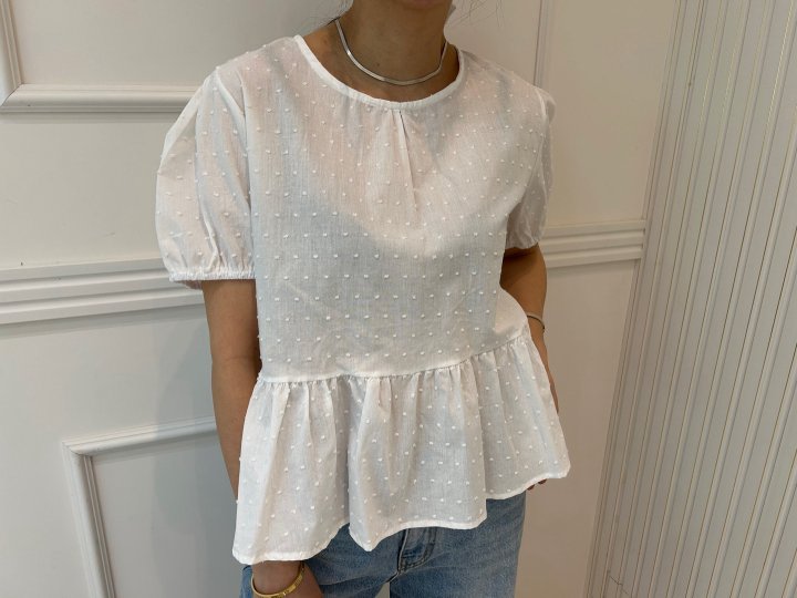 Pearls room - Korean Women Fashion - #womensfashion - Snow Flower Blouse with Hairband - 5