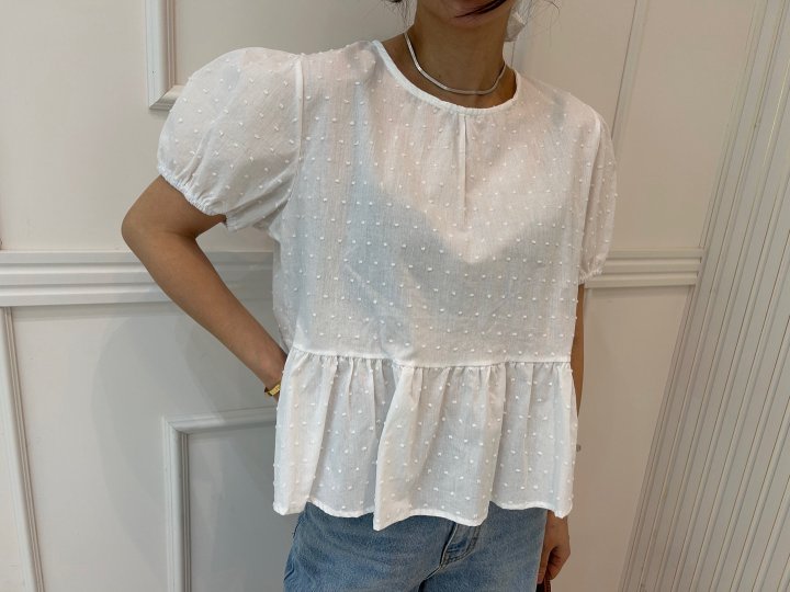 Pearls room - Korean Women Fashion - #womensfashion - Snow Flower Blouse with Hairband - 7