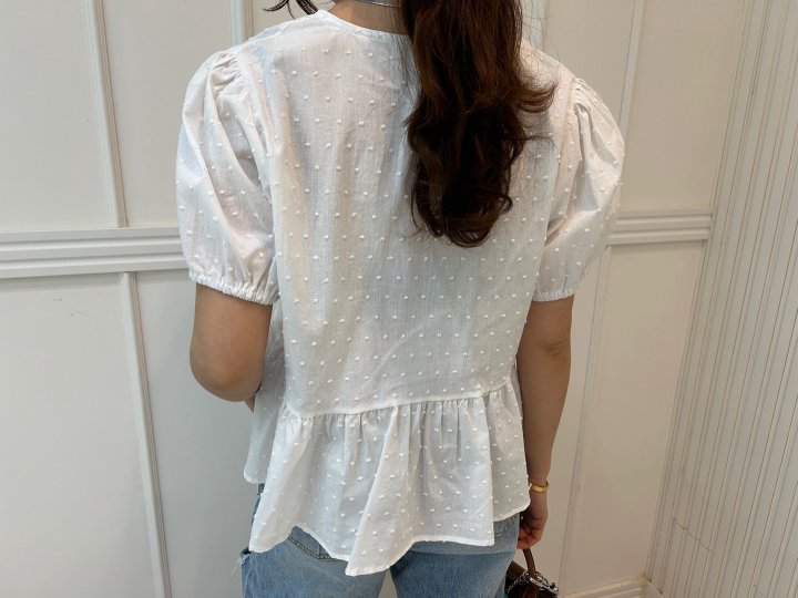 Pearls room - Korean Women Fashion - #womensfashion - Snow Flower Blouse with Hairband - 9