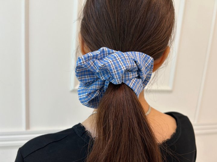 Pearls room - Korean Women Fashion - #womensfashion - Check Frill Tee with Hairband - 8