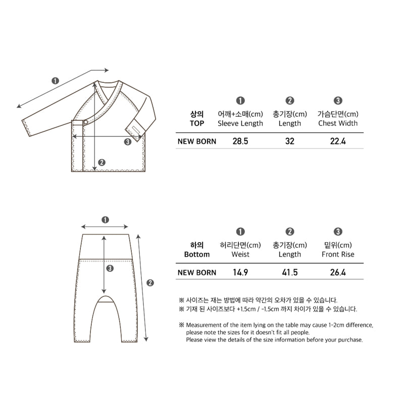Peekaboo - Korean Baby Fashion - #babyboutiqueclothing - Daisy Top Bottom Newborn Set - 12
