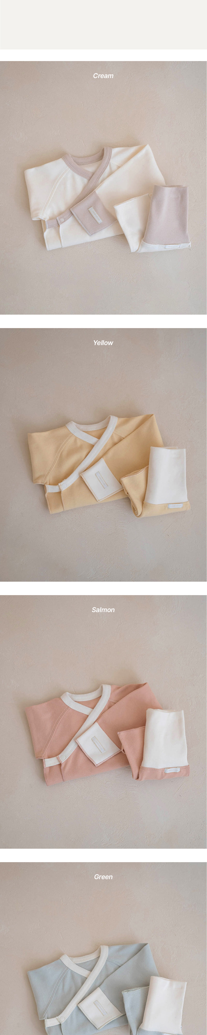Peekaboo - Korean Baby Fashion - #babyoninstagram - Daisy Top Bottom Newborn Set - 3
