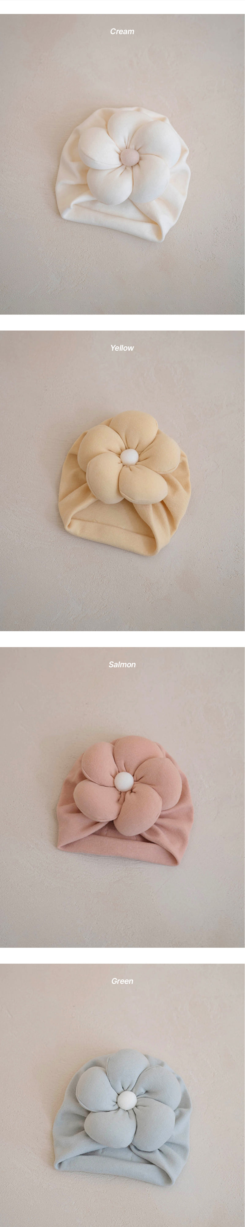 Peekaboo - Korean Baby Fashion - #babyoutfit - Daisy Newborn Turban Hat - 3