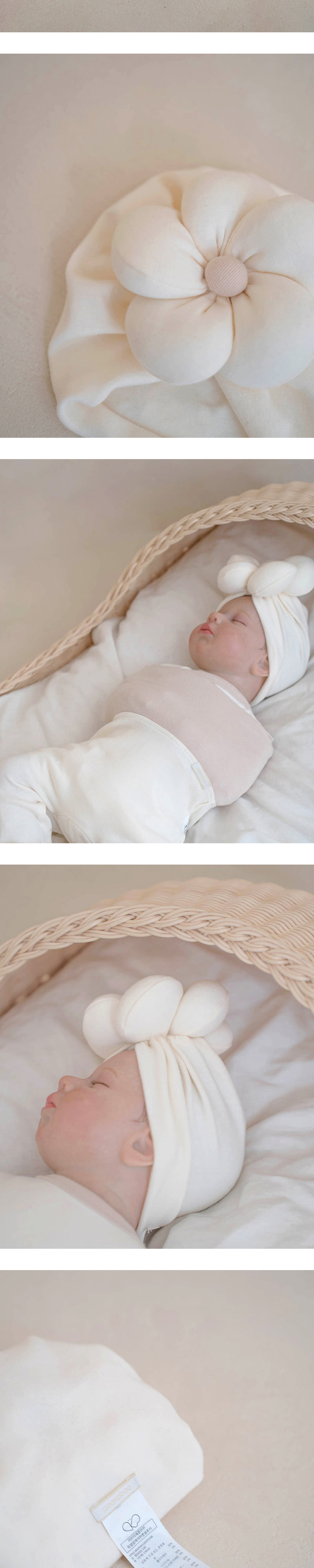 Peekaboo - Korean Baby Fashion - #smilingbaby - Daisy Newborn Turban Hat - 7