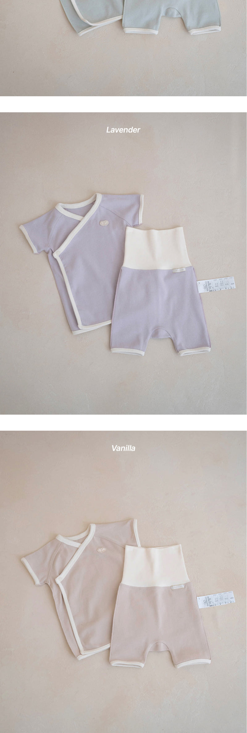 Peekaboo - Korean Baby Fashion - #onlinebabyshop - Daisy Short Sleeved Top Bottom Newborn Set - 4