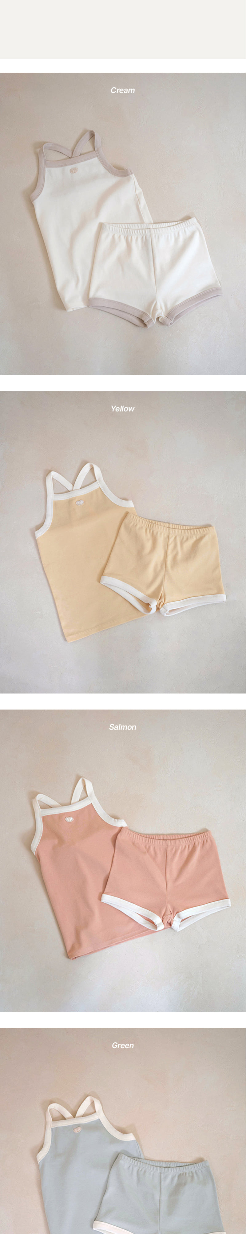 Peekaboo - Korean Children Fashion - #stylishchildhood - Daisy Sleeveless Junior Set - 3