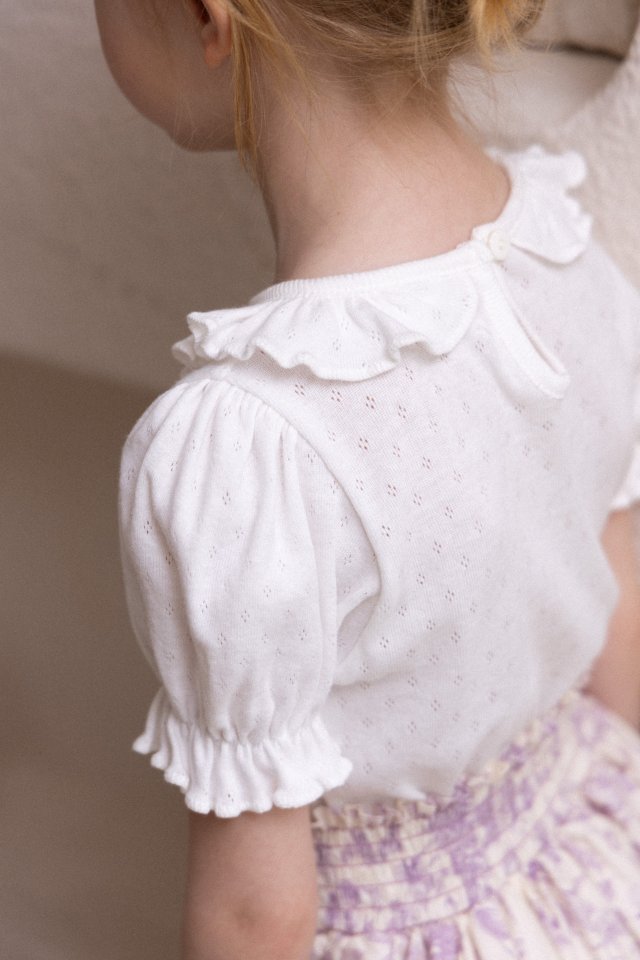 Perrobebe - Korean Children Fashion - #Kfashion4kids - Amara Eyelet Tee - 9