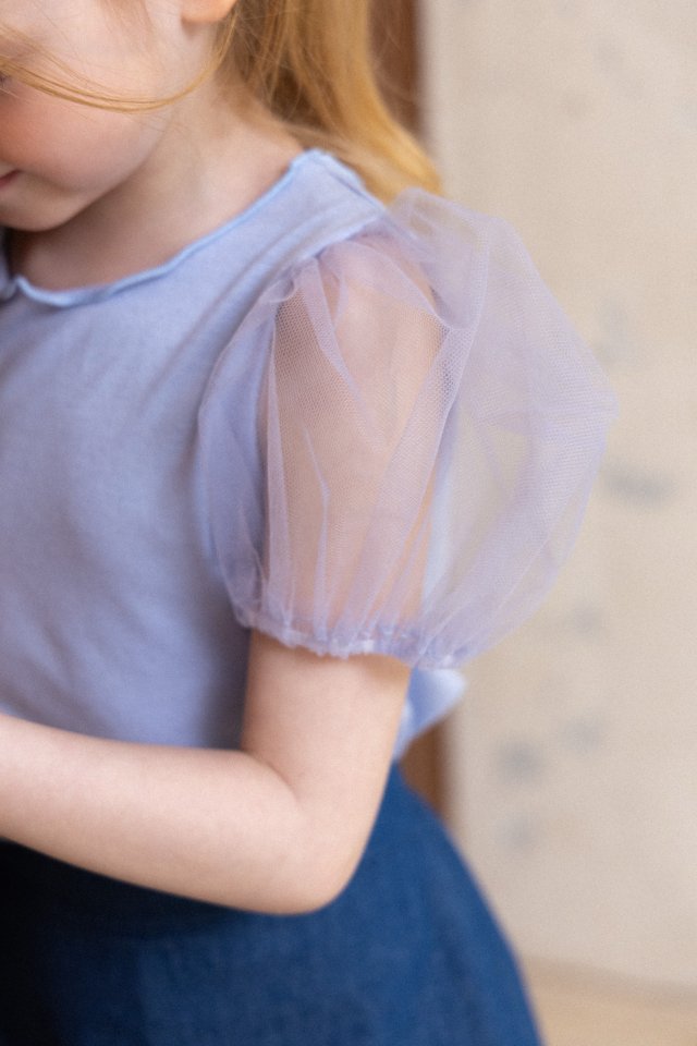 Perrobebe - Korean Children Fashion - #Kfashion4kids - Selene Mesh Puff Tee - 8