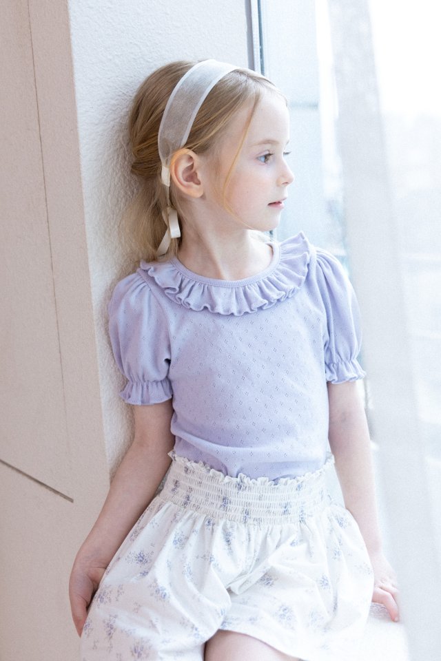 Perrobebe - Korean Children Fashion - #designkidswear - Amara Eyelet Tee - 3