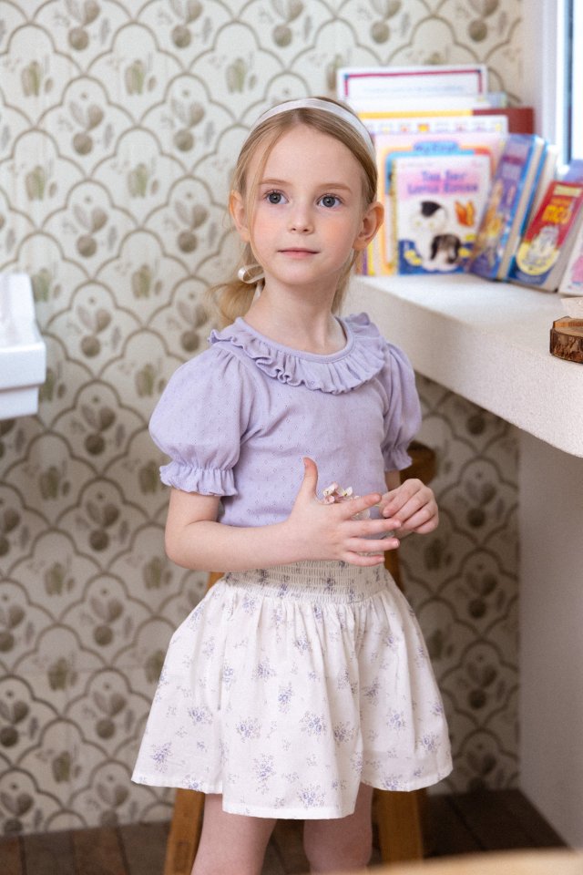 Perrobebe - Korean Children Fashion - #designkidswear - Amara Eyelet Tee - 4