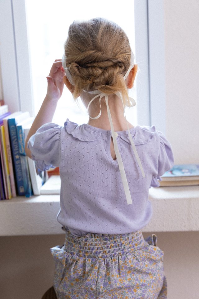 Perrobebe - Korean Children Fashion - #kidsshorts - Amara Eyelet Tee - 6