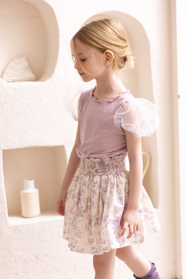 Perrobebe - Korean Children Fashion - #kidsshorts - Selene Mesh Puff Tee - 5