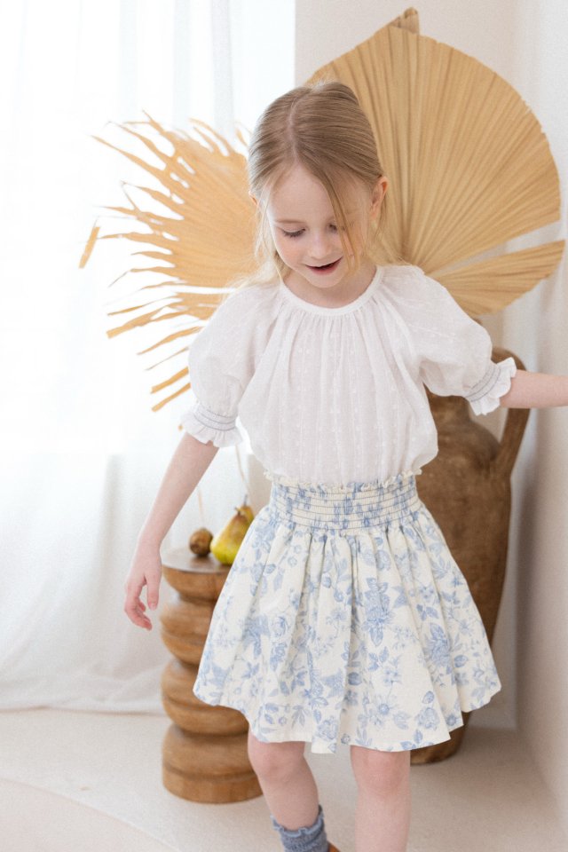 Perrobebe - Korean Children Fashion - #kidsshorts - Chrissy Shirred Blouse - 3