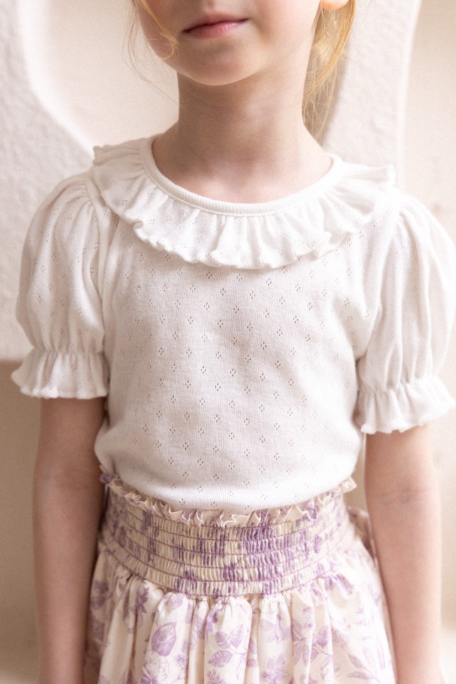 Perrobebe - Korean Children Fashion - #kidzfashiontrend - Amara Eyelet Tee - 8