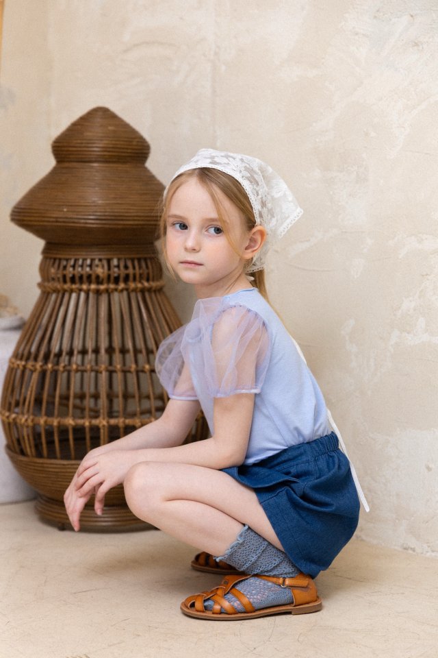 Perrobebe - Korean Children Fashion - #kidzfashiontrend - Selene Mesh Puff Tee - 7