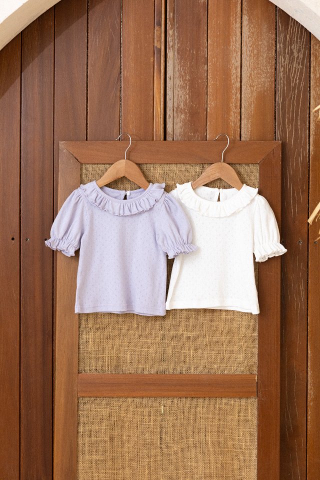 Perrobebe - Korean Children Fashion - #littlefashionista - Amara Eyelet Tee - 10