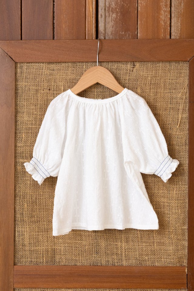 Perrobebe - Korean Children Fashion - #littlefashionista - Chrissy Shirred Blouse - 7