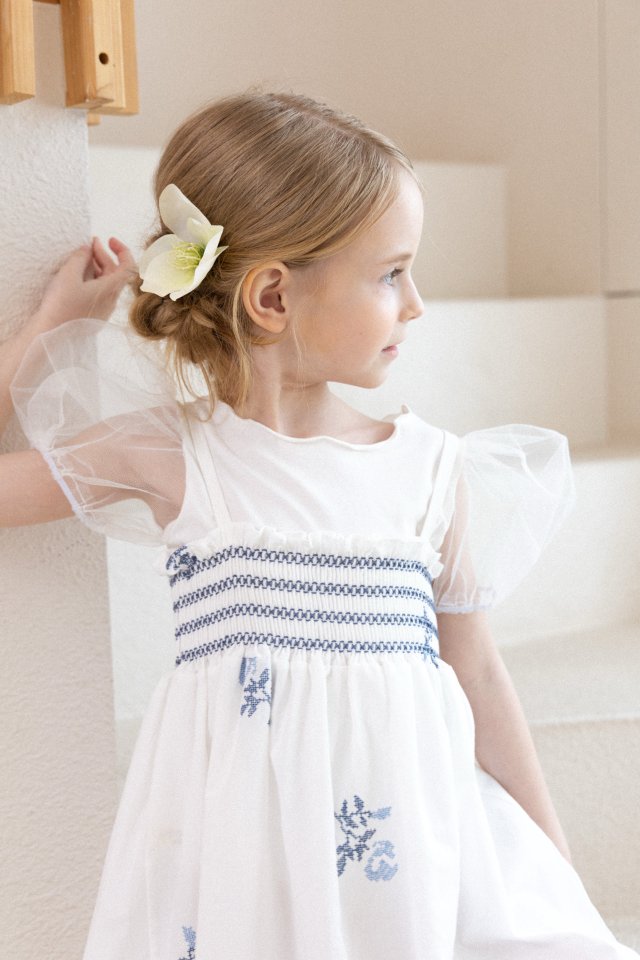 Perrobebe - Korean Children Fashion - #magicofchildhood - Selene Mesh Puff Tee - 10
