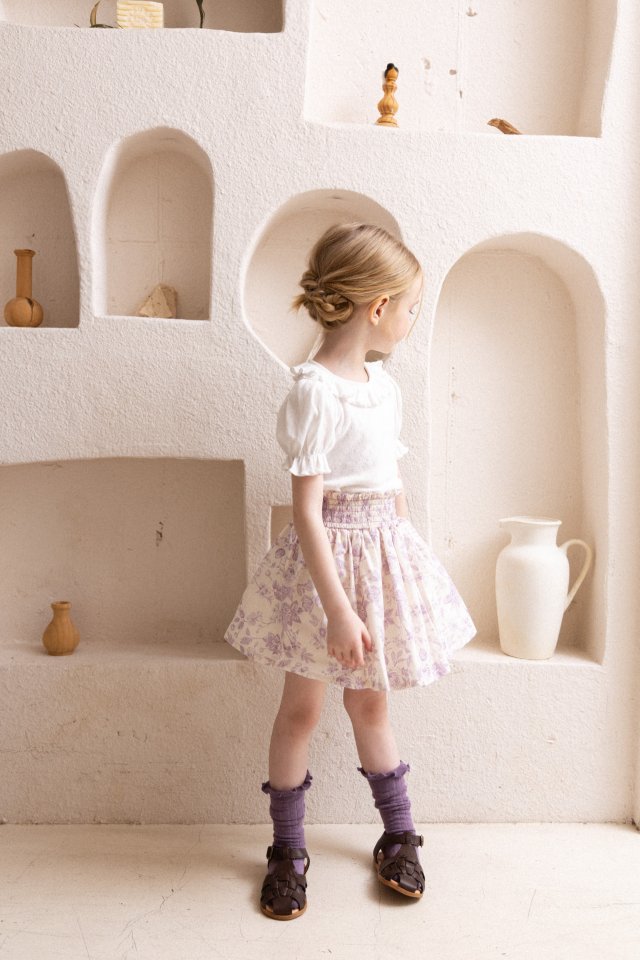 Perrobebe - Korean Children Fashion - #todddlerfashion - Elara Shirred Skirt - 9