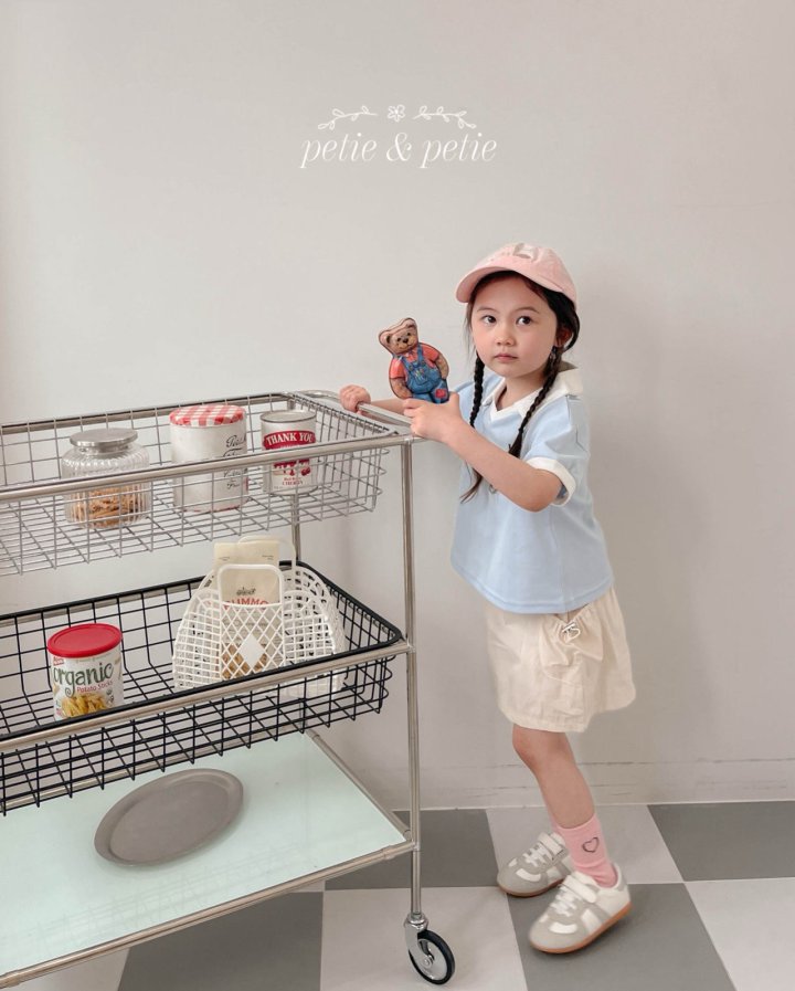 Petit & Petit - Korean Children Fashion - #Kfashion4kids - Heart Button Collar Tee - 10